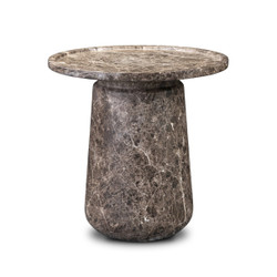 Four Hands Claire Outdoor End Table - Veined Brown Concrete