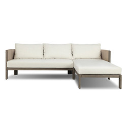 Four Hands Delancy Outdoor 2PC Sectional - RAF Chaise - Vergo Cream