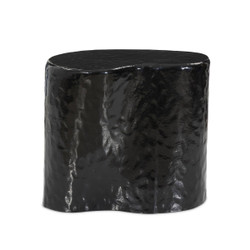 Four Hands Dulcie End Table - Glossy Black Cast Aluminum