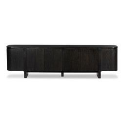 Four Hands Elle Media Console - Worn Black Oak