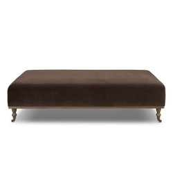 Four Hands Harlin Cocktail Ottoman - Surrey Cocoa
