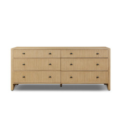 Four Hands Hazel 6 Drawer Dresser - Light Wash Oak