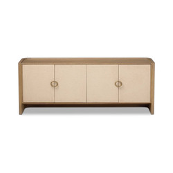 Four Hands Kiran Media Console - Beige Painted Linen