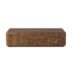 Four Hands Lola Coffee Table - Dark Bark Paper