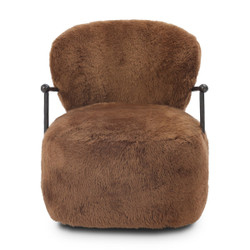 Four Hands Plath Swivel Chair - Ochre Shearling