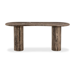 Four Hands Ponce Desk - Rocky Brown Marble