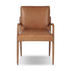 Four Hands Quill Dining Armchair - Chaps Saddle