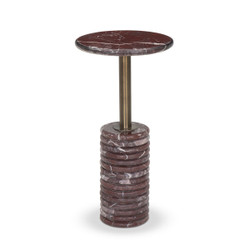 Four Hands Reeves End Table - Cordovan Marble