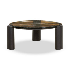Four Hands Rover Nesting Table - Large - Amber Cast Glass