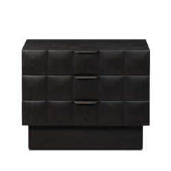 Four Hands Swell Nightstand - Dry Black Oak Veneer