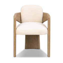 Four Hands Woltz Dining Chair - Drifted Oak - Crypton Wayfarer Snow