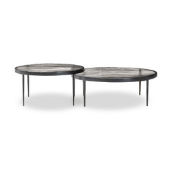 Four Hands Yoko Nesting Set of 2 - Clear Cast Glass
