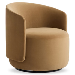 Bernhardt Crosby Fabric Swivel Chair - Tan