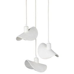 Jamie Young Slope Paper Mache 3-Light Chandelier - Matte White