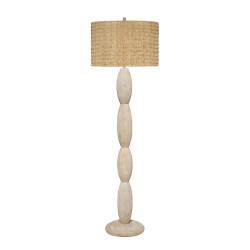 Jamie Young Almond Wood Floor Lamp - White Washed