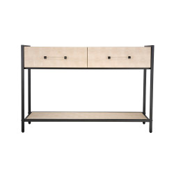 Jamie Young Cassius Faux Shagreen 2-Drawer Console - Taupe