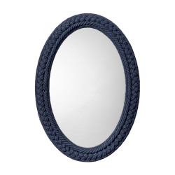 Jamie Young Club Cotton Rope Braided Oval Wall Mirror