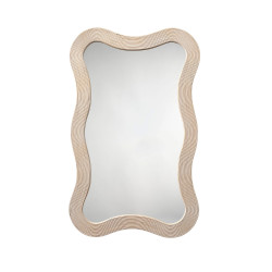 Jamie Young Deli Wavy Bamboo Wall Mirror - Cream