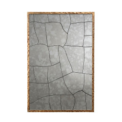 Jamie Young Fractured Hammered Iron Rectangle Wall Mirror