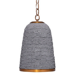 Jamie Young Creekside 1-Light Beaded Pendant - Slate Blue