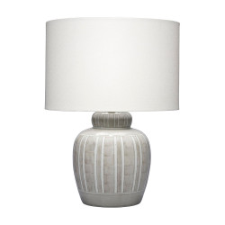 Jamie Young Arthur Ceramic Table Lamp with Linen Shade - Grey