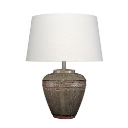 Jamie Young Avondale Ceramic Table Lamp with Linen Shade