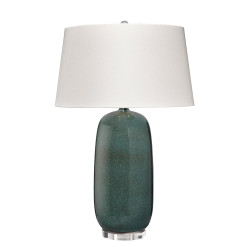 Jamie Young Balsam Ceramic Table Lamp - Teal
