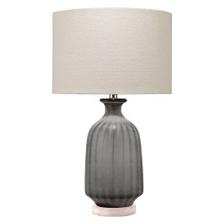 Jamie Young Frosted Glass Table Lamp - Grey