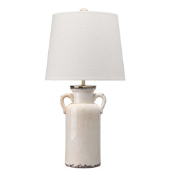 Jamie Young Piper Ceramic Table Lamp - Cream