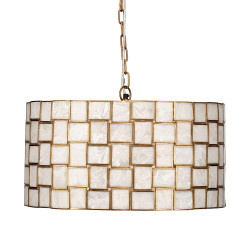 Jamie Young Cinema Faux Alabaster 3-Light Chandelier