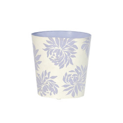 Oval Wastebasket Lavender Floral