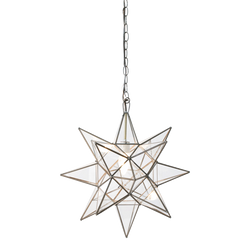 Large Clear Star Chandelier