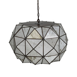 Rozz Antique Mirror Faceted Pendant