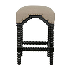 Abacus Counter Stool - Hand Rubbed Black