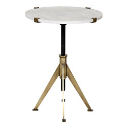 Edith Adjustable Side Table - Small - Antique Brass Finish