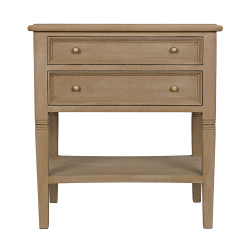 Oxford 2 Drawer Side Table - Weathered