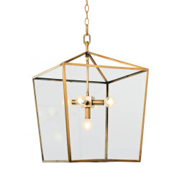 Regina Andrew Camden Lantern - Natural Brass