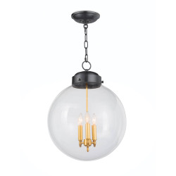 Regina Andrew Globe Pendant - Oil Rubbed Bronze And Natural Brass