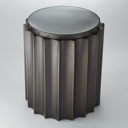 Fluted Column Table - Bronze