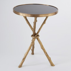 Twig Table - Brass & Black Granite