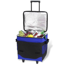 60 Can Collapsible Rolling Cooler - Royal Blue image 1
