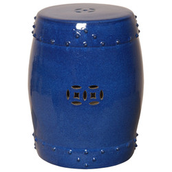 Large Drum Stool - Blue