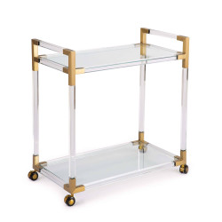 Regina Andrew Americano Bar Cart - Natural Brass