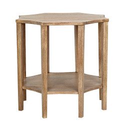 Noir Ariana Side Table - Washed Walnut