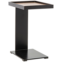 Noir Ledge Side Table With Black Steel