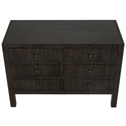 Noir Conrad 6 Drawer Dresser - Pale