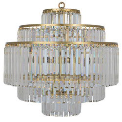 Noir Quintus Chandelier - Metal With Brass Finish