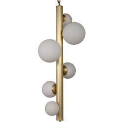 Noir Orellana Chandelier - Metal With Brass Finish