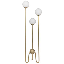 Noir Seafield Floor Lamp - Antique Brass And Glass Noir Seafield Floor Lamp - Antique Brass And Glass