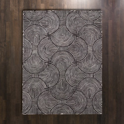 Global Views Arches Rug - Black/Ivory - 8 x 10